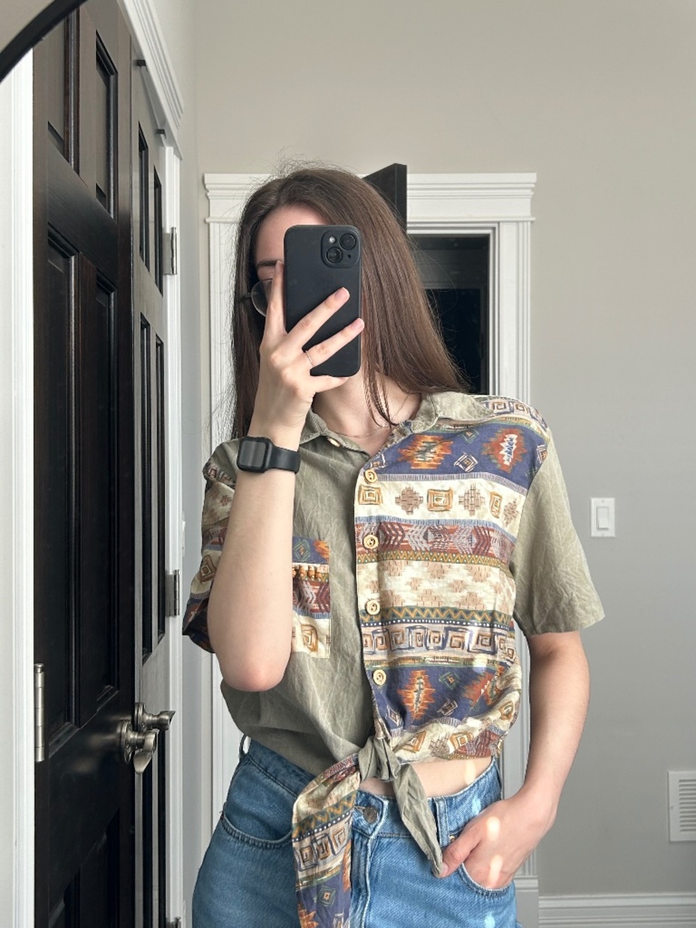 Vintage Paquette Byer California Southwestern Button Front Shirt Women’s L